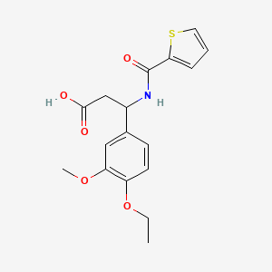 molecular formula C17H19NO5S B1335108 3-(4-乙氧基-3-甲氧基-苯基)-3-[(噻吩-2-羰基)-氨基]-丙酸 CAS No. 436087-15-9