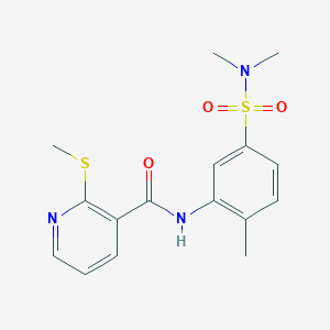 N-(5-(N,N-Dimethylsulfamoyl)-2-methylphenyl)-2-(methylthio)nicotinamide