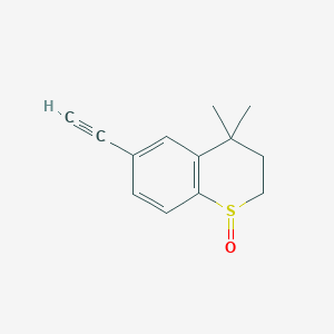 molecular formula C13H14OS B13351090 6-Ethynyl-4,4-dimethylthiochroman 1-oxide CAS No. 864841-55-4