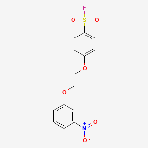 molecular formula C14H12FNO6S B13351097 4-[2-(3-Nitrophenoxy)ethoxy]benzenesulfonyl fluoride CAS No. 31185-40-7