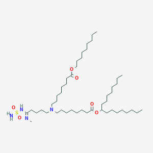 molecular formula C48H96N4O6S B13351118 Heptadecan-9-yl 8-((5-(methylimino)-5-(sulfamoylamino)pentyl)(8-(nonyloxy)-8-oxooctyl)amino)octanoate 