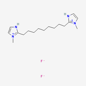 molecular formula C17H30F2N4 B13351214 2,2'-(Nonane-1,9-diyl)bis(3-methyl-1H-imidazol-3-ium) fluoride CAS No. 1245190-21-9