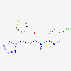 N-(5-chloro-2-pyridinyl)-3-(1H-tetraazol-1-yl)-3-(3-thienyl)propanamide