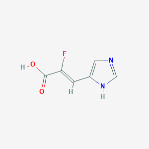 molecular formula C6H5FN2O2 B13351224 2-Fluoro-3-(1H-imidazol-4-yl)acrylic acid 