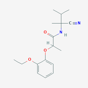 molecular formula C17H24N2O3 B13351232 N-(2-cyano-3-methylbutan-2-yl)-2-(2-ethoxyphenoxy)propanamide 