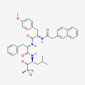 molecular formula C40H45N3O6 B13351239 (S)-3-(4-Methoxyphenyl)-N-((S)-1-(((S)-4-methyl-1-((R)-2-methyloxiran-2-yl)-1-oxopentan-2-yl)amino)-1-oxo-3-phenylpropan-2-yl)-2-(2-(naphthalen-2-yl)acetamido)propanamide 