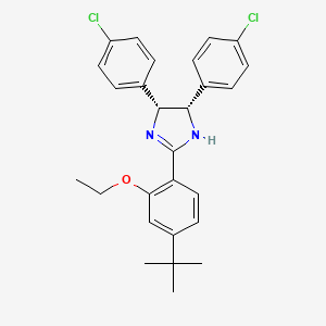 molecular formula C27H28Cl2N2O B13351249 rel-(4R,5S)-2-(4-(tert-Butyl)-2-ethoxyphenyl)-4,5-bis(4-chlorophenyl)-4,5-dihydro-1H-imidazole 