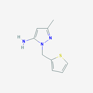 molecular formula C9H11N3S B1335126 5-甲基-2-噻吩-2-基甲基-2H-吡唑-3-胺 CAS No. 4394-28-9