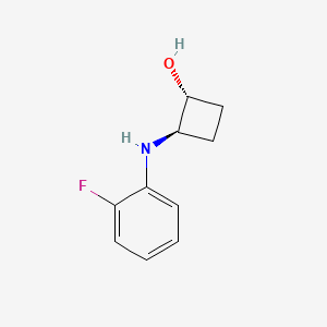 trans-2-[(2-Fluorophenyl)amino]cyclobutan-1-ol