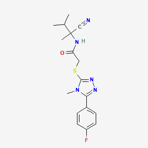 N-(1-cyano-1,2-dimethylpropyl)-2-{[5-(4-fluorophenyl)-4-methyl-4H-1,2,4-triazol-3-yl]sulfanyl}acetamide