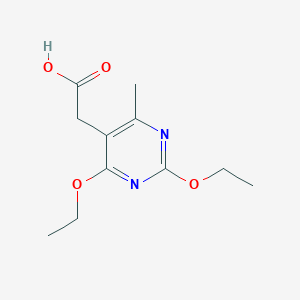 molecular formula C11H16N2O4 B1335130 (2,4-二乙氧基-6-甲基-嘧啶-5-基)-乙酸 CAS No. 500159-50-2