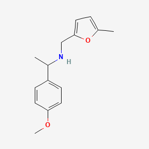 molecular formula C15H19NO2 B1335131 [1-(4-甲氧基苯基)-乙基]-(5-甲基呋喃-2-基甲基)-胺 CAS No. 626216-18-0