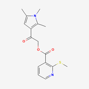 molecular formula C16H18N2O3S B13351326 [2-Oxo-2-(1,2,5-trimethylpyrrol-3-yl)ethyl] 2-methylsulfanylpyridine-3-carboxylate CAS No. 744241-68-7