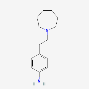 molecular formula C14H22N2 B1335134 4-(2-氮杂环己-1-基-乙基)-苯胺 CAS No. 863377-36-0