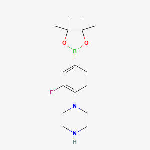 1-(2-Fluoro-4-(4,4,5,5-tetramethyl-1,3,2-dioxaborolan-2-yl)phenyl)piperazine