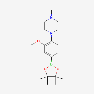 1-(2-Methoxy-4-(4,4,5,5-tetramethyl-1,3,2-dioxaborolan-2-yl)phenyl)-4-methylpiperazine