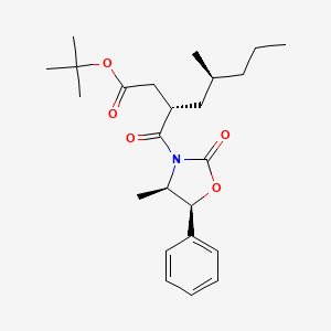 tert-Butyl (3S,5S)-5-methyl-3-((4R,5S)-4-methyl-2-oxo-5-phenyloxazolidine-3-carbonyl)octanoate