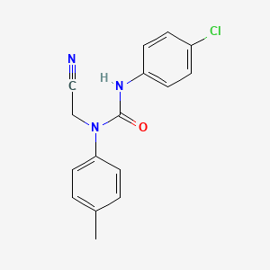 molecular formula C16H14ClN3O B13351381 3-(4-Chlorophenyl)-1-(cyanomethyl)-1-(p-tolyl)urea 