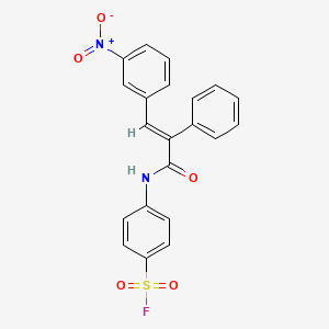 molecular formula C21H15FN2O5S B13351389 4-(3-(3-Nitrophenyl)-2-phenylacrylamido)benzene-1-sulfonyl fluoride CAS No. 21970-46-7