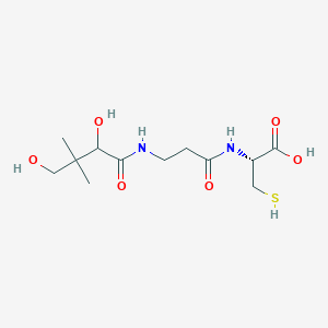 molecular formula C12H22N2O6S B13351417 (3-(2,4-Dihydroxy-3,3-dimethylbutanamido)propanoyl)-L-cysteine 