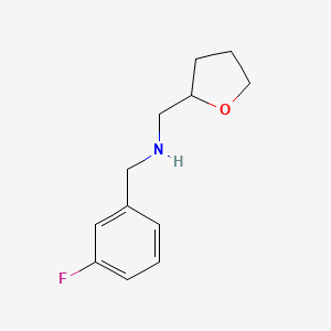 molecular formula C12H16FNO B1335142 (3-氟-苄基)-(四氢呋喃-2-基甲基)-胺 CAS No. 510723-79-2