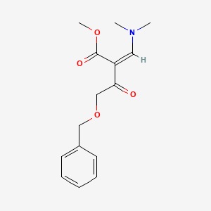 molecular formula C15H19NO4 B13351469 Methyl 4-(benzyloxy)-2-((dimethylamino)methylene)-3-oxobutanoate 