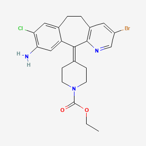 Ethyl 4-(9-amino-3-bromo-8-chloro-5,6-dihydro-11H-benzo[5,6]cyclohepta[1,2-b]pyridin-11-ylidene)piperidine-1-carboxylate