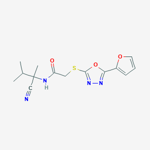 N-(1-cyano-1,2-dimethylpropyl)-2-{[5-(furan-2-yl)-1,3,4-oxadiazol-2-yl]sulfanyl}acetamide