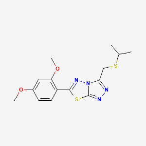 6-(2,4-Dimethoxyphenyl)-3-[(isopropylsulfanyl)methyl][1,2,4]triazolo[3,4-b][1,3,4]thiadiazole