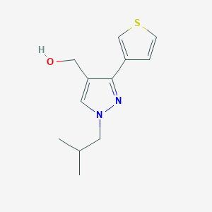 molecular formula C12H16N2OS B13351529 (1-isobutyl-3-(thiophen-3-yl)-1H-pyrazol-4-yl)methanol 