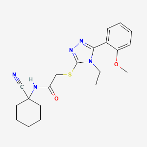 N-(1-Cyanocyclohexyl)-2-((4-ethyl-5-(2-methoxyphenyl)-4H-1,2,4-triazol-3-yl)thio)acetamide