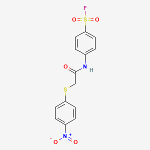 Benzenesulfonylfluoride, 4-[[2-[(4-nitrophenyl)thio]acetyl]amino]-