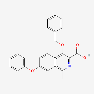 molecular formula C24H19NO4 B13351560 4-(Benzyloxy)-1-methyl-7-phenoxyisoquinoline-3-carboxylic acid 