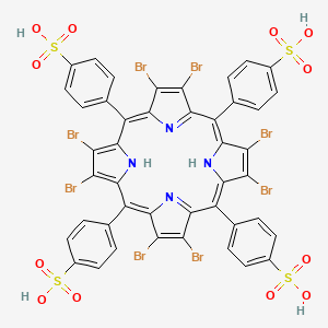 molecular formula C44H22Br8N4O12S4 B13351569 4,4',4'',4'''-(2,3,7,8,12,13,17,18-Octabromo-21H,23H-porphine-5,10,15,20-tetrayl)tetrakis[benzenesulfonic acid] 