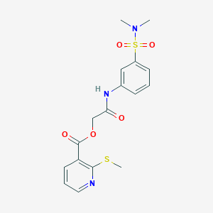 {[3-(Dimethylsulfamoyl)phenyl]carbamoyl}methyl 2-(methylsulfanyl)pyridine-3-carboxylate