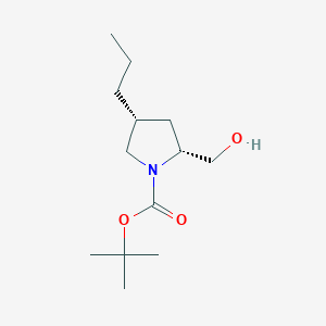 molecular formula C13H25NO3 B13351616 tert-Butyl (2R,4R)-2-(hydroxymethyl)-4-propylpyrrolidine-1-carboxylate 