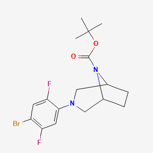 molecular formula C17H21BrF2N2O2 B13351656 tert-Butyl 3-(4-bromo-2,5-difluorophenyl)-3,8-diazabicyclo[3.2.1]octane-8-carboxylate 