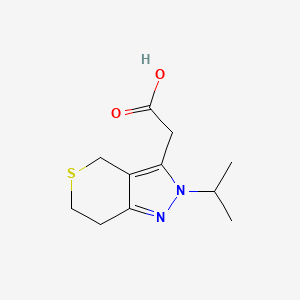 molecular formula C11H16N2O2S B13351688 2-(2-Isopropyl-2,4,6,7-tetrahydrothiopyrano[4,3-c]pyrazol-3-yl)acetic acid 