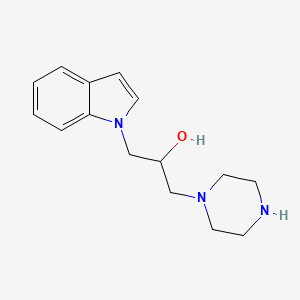molecular formula C15H21N3O B1335169 1-Indol-1-yl-3-piperazin-1-yl-propan-2-ol CAS No. 825608-36-4