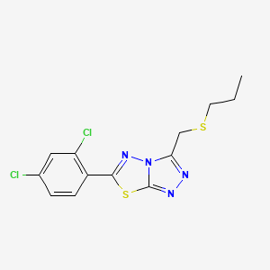 6-(2,4-Dichlorophenyl)-3-[(propylsulfanyl)methyl][1,2,4]triazolo[3,4-b][1,3,4]thiadiazole