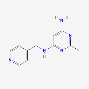 molecular formula C11H13N5 B13351715 2-methyl-N4-(pyridin-4-ylmethyl)pyrimidine-4,6-diamine 