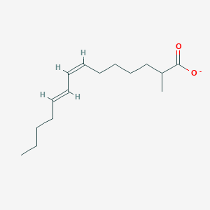 molecular formula C15H25O2- B13351733 (7Z,9E)-2-Methyltetradeca-7,9-dienoate 