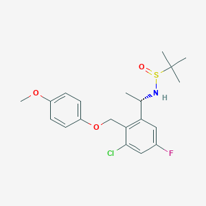 (R)-N-((S)-1-(3-Chloro-5-fluoro-2-((4-methoxyphenoxy)methyl)phenyl)ethyl)-2-methylpropane-2-sulfinamide