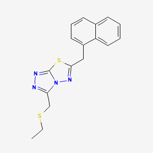 3-[(Ethylsulfanyl)methyl]-6-(naphthalen-1-ylmethyl)[1,2,4]triazolo[3,4-b][1,3,4]thiadiazole