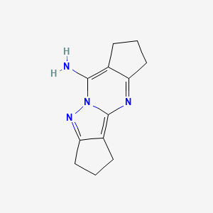 molecular formula C12H14N4 B1335184 1,2,3,7,8,9-Hexahydrocyclopenta[d]cyclopenta[3,4]pyrazolo[1,5-a]pyrimidin-6-amine CAS No. 878417-21-1
