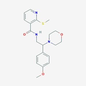 molecular formula C20H25N3O3S B13351844 N-(2-(4-Methoxyphenyl)-2-morpholinoethyl)-2-(methylthio)nicotinamide 