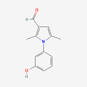 molecular formula C13H13NO2 B1335185 1-(3-Hydroxy-phenyl)-2,5-dimethyl-1H-pyrrole-3-carbaldehyde CAS No. 878424-24-9