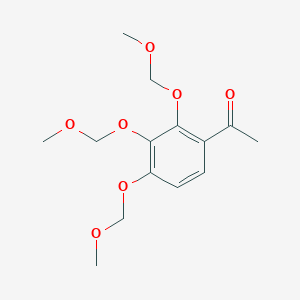 molecular formula C14H20O7 B13351864 1-(2,3,4-Tris(methoxymethoxy)phenyl)ethan-1-one 