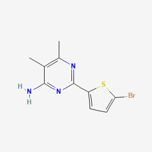 molecular formula C10H10BrN3S B13351866 2-(5-Bromothiophen-2-yl)-5,6-dimethylpyrimidin-4-amine 