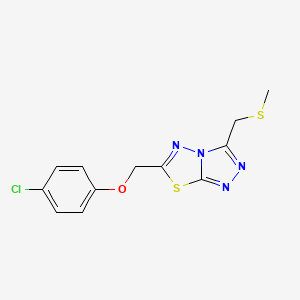 6-[(4-Chlorophenoxy)methyl]-3-[(methylsulfanyl)methyl][1,2,4]triazolo[3,4-b][1,3,4]thiadiazole